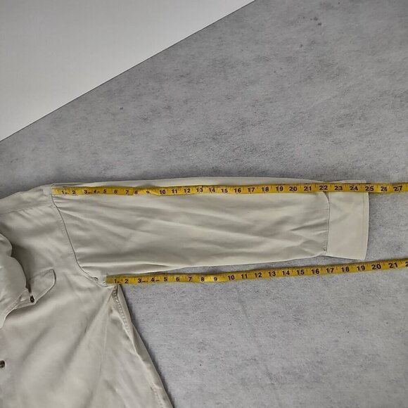 Keeler Bay Mens 100% Cotton Long Sleeve Button Down Beige Shirt Size Medium - Picture 9 of 11